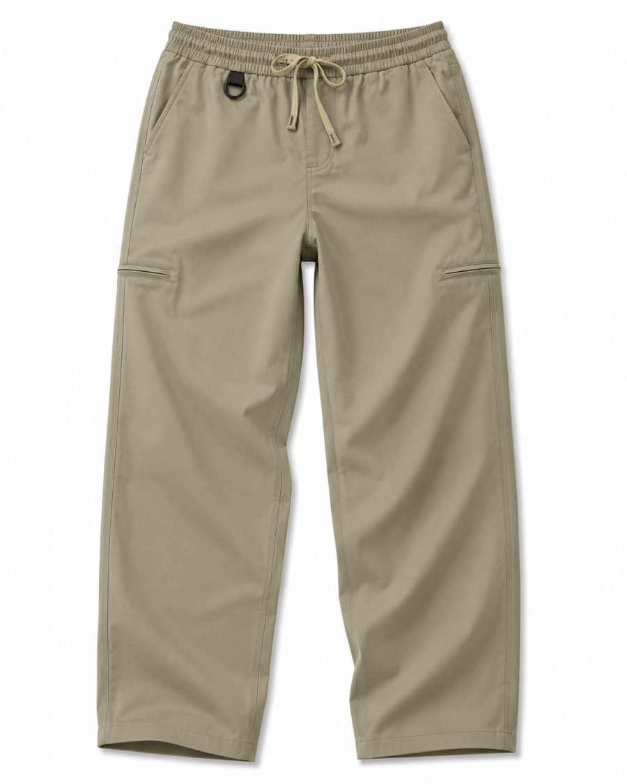 Men's Olive Relaxed Utility Pants - Comfortable & Affordable Everyday Wear