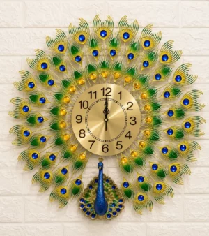 Premium Peacock Inspired Designer Timepiece Wall Clock - image 1