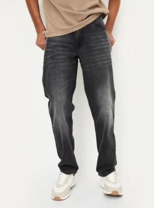 Urban Fade – Charcoal Black Relaxed-Fit Jean - image 1