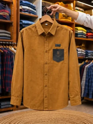 Men's Olive Green Long-Sleeve Shirt – Premium Comfort at Unbeatable Price