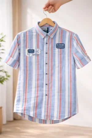 Men's Striped Casual Shirt – Modern Summer Essential - image 1
