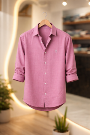 Men's Red Embroidered Casual Shirt – Modern Style & Comfort - image 1