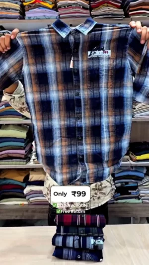 Men's Blue Check Casual Shirt – Everyday Comfort at Unbeatable Value - image 1