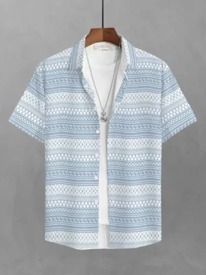 BreezeWave Patterned Summer Shirt – Contemporary Style, All-Day Comfort - image 1