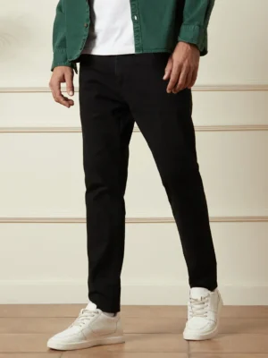 Premium Black Slim-Fit Stretch Denim Jeans