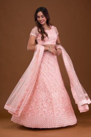 Sequins Net Readymade Lehenga - Elegant Indian Ethnic Wear - image 1