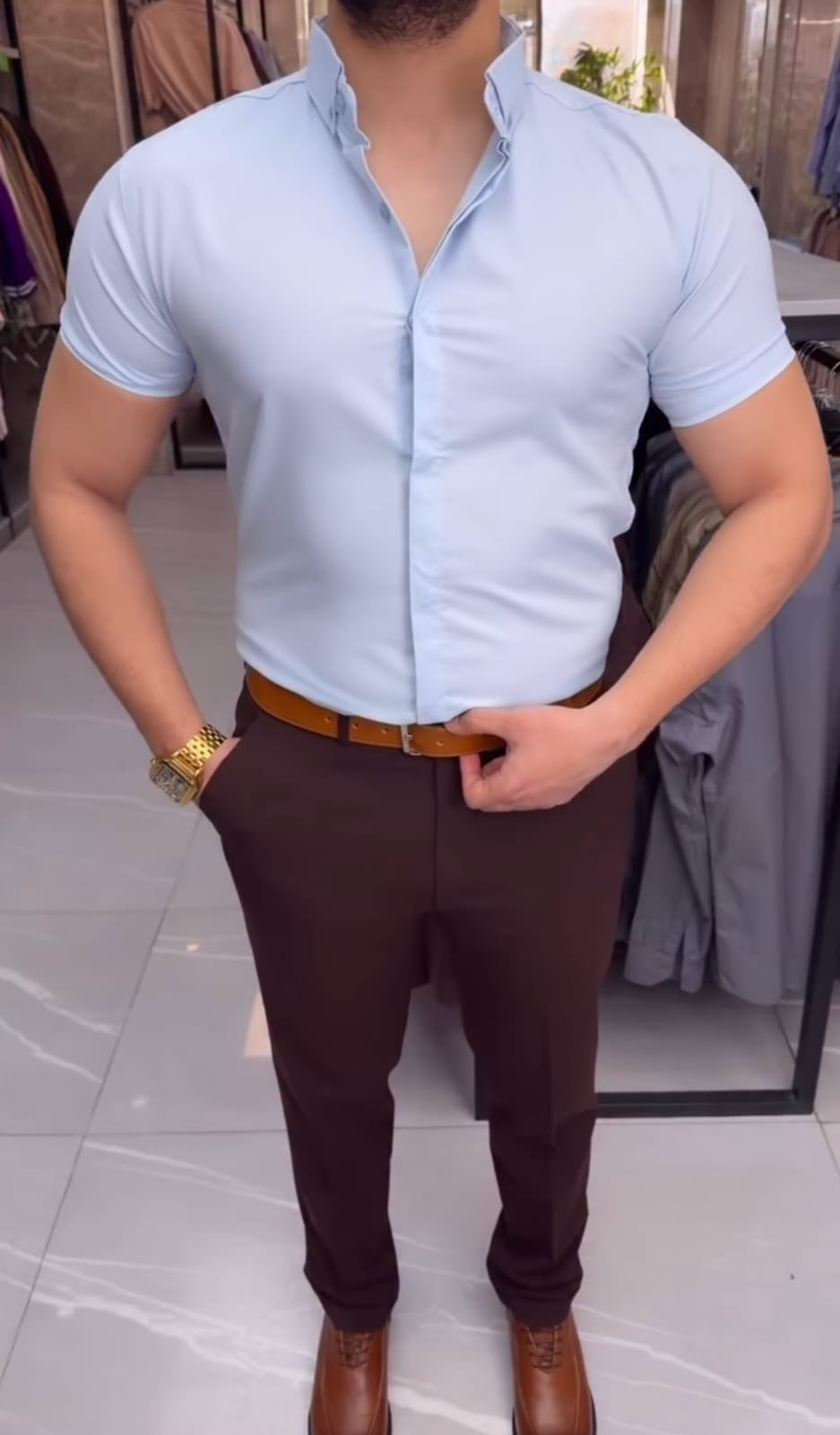 Sky Blue Half Sleeve Shirt Combo - Premium Quality at ₹149 | Free Shipping - image 1