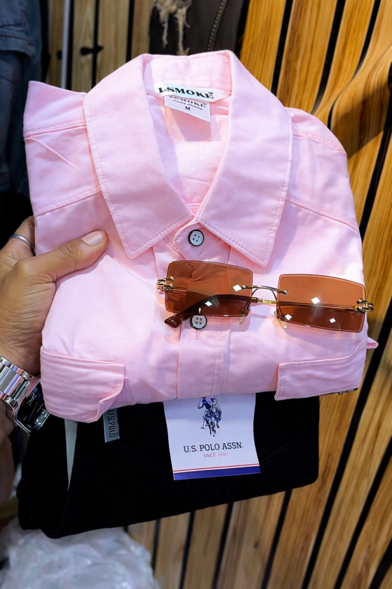Men’s Pink Casual Shirt with Black Pants Combo | Stylish Party Wear Outfit